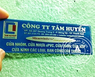 Làm mác nhôm phay- tem nhôm dập nổi kim loại giá rẻ